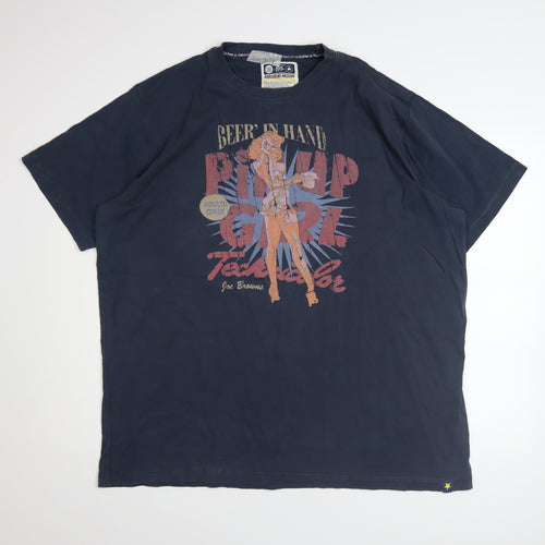 Joe Browns Men's Blue Beer Pin Up Graphic T-Shirt XL