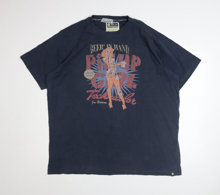 Joe Browns Men's Blue Beer Pin Up Graphic T-Shirt XL