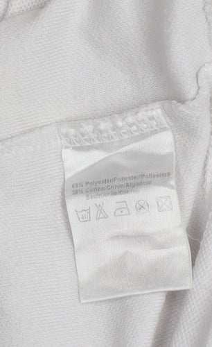 Umbro Men's White Short Sleeve Polo Shirt Size M Classic Fit