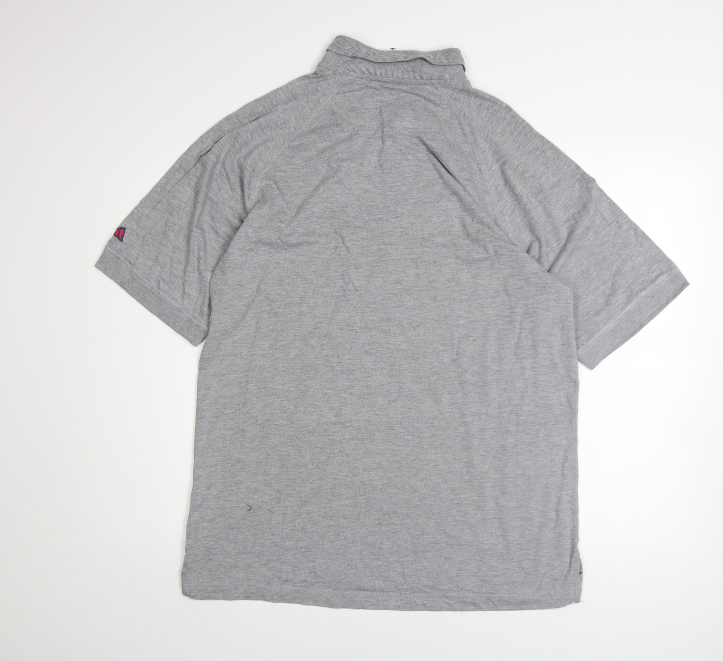 Adidas Mens Grey Polo Shirt Size L Cotton Blend Golf Sportswear