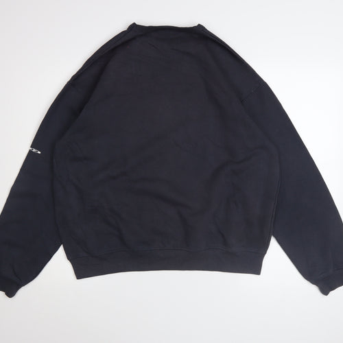 Reebok Men's Black L Pullover Crew Neck Logo Sweatshirt