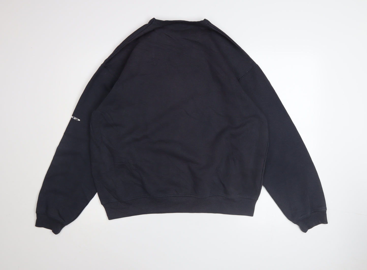 Reebok Men's Black L Pullover Crew Neck Logo Sweatshirt