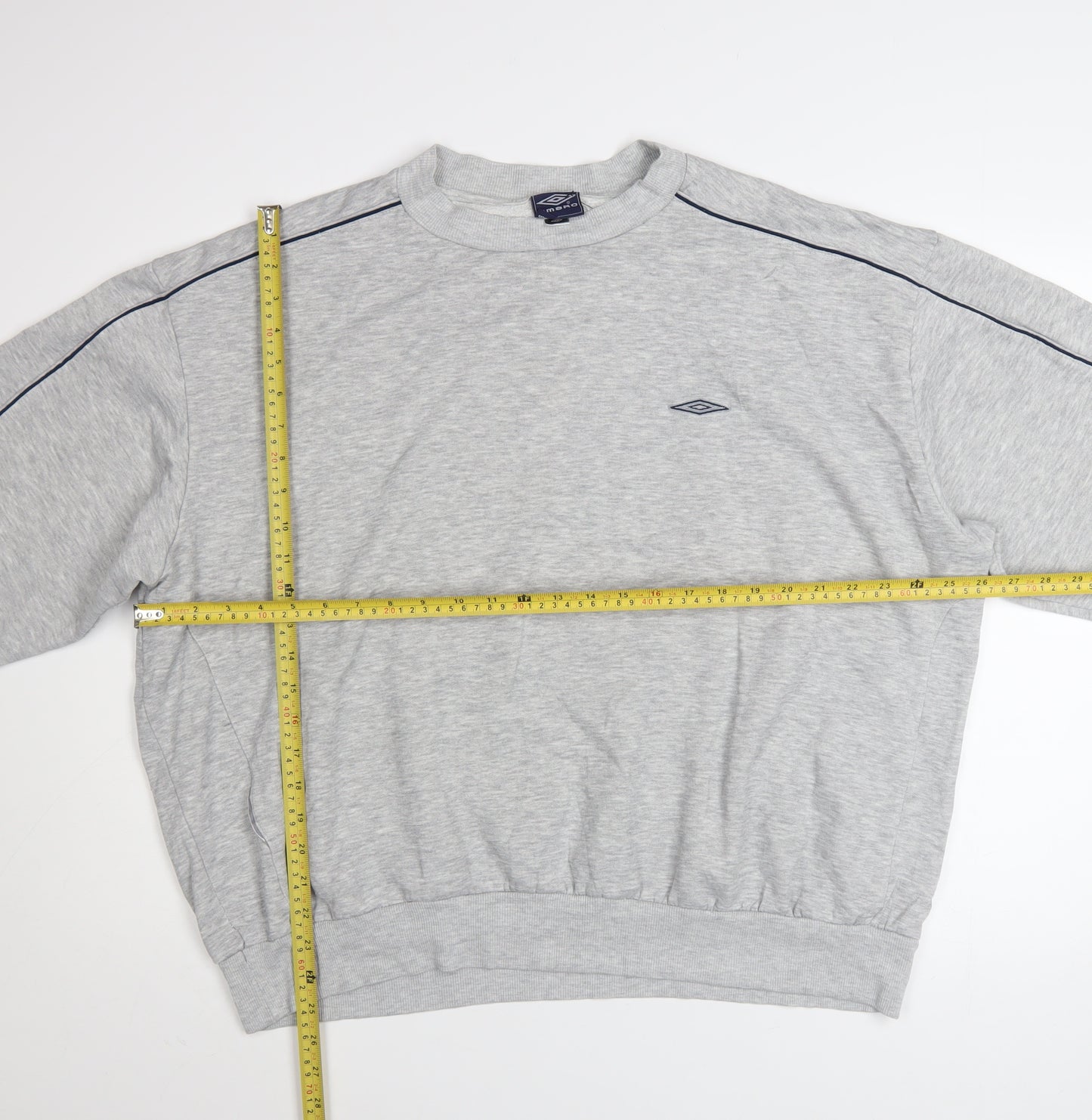Umbro Men’s Grey XXL Pullover Sweatshirt Crew Neck Logo Sportswear