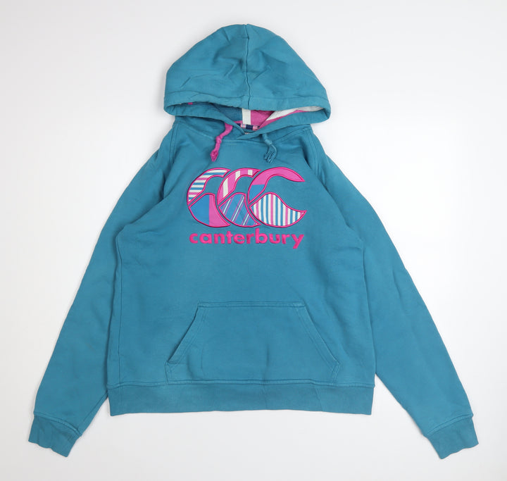 Canterbury Womens Blue Logo Pullover Hoodie Size 14