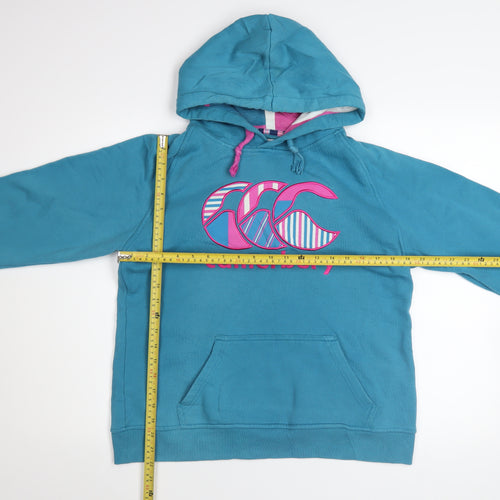 Canterbury Womens Blue Logo Pullover Hoodie Size 14