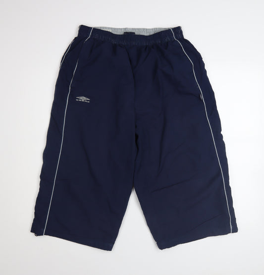 Umbro Men's Blue Track Pants M Breathable Lightweight Sports Trousers