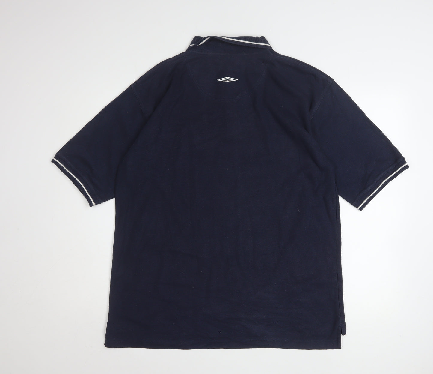 Umbro Men’s Blue L Regular Fit Short Sleeve Polo Shirt