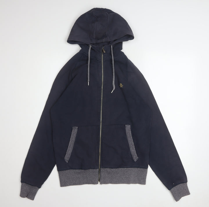 Original Penguin Men's Blue Full Zip Hoodie M Regular Fit