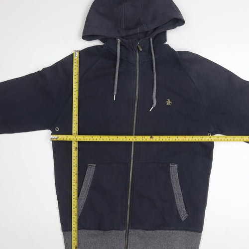 Original Penguin Men's Blue Full Zip Hoodie M Regular Fit