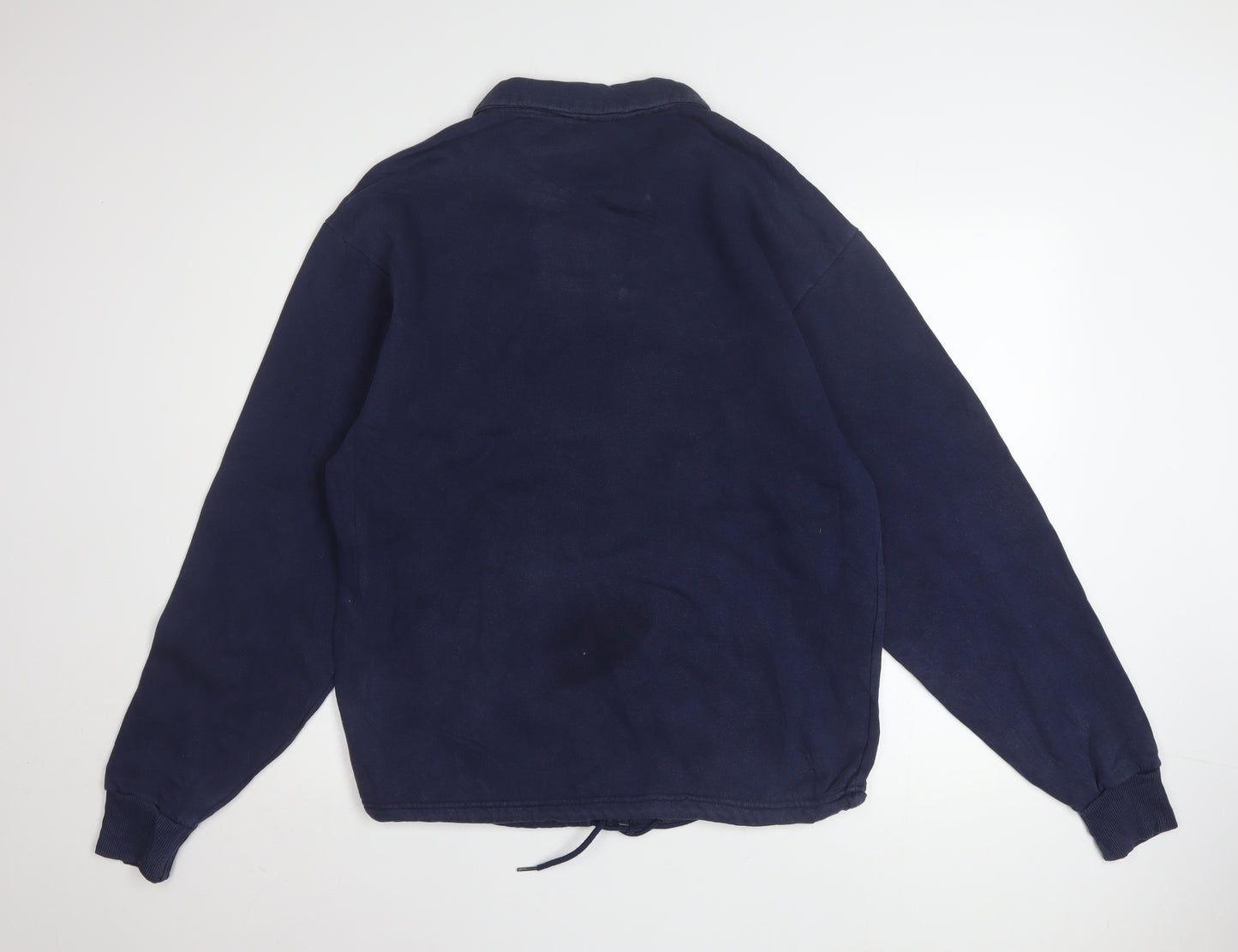 Reebok Mens Blue 1/4 Zip Pullover Sweatshirt Size M Sports Style