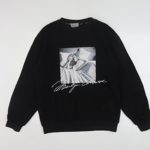 Miss Sixty Womens Black Marilyn Monroe Graphic Sweatshirt Size 8