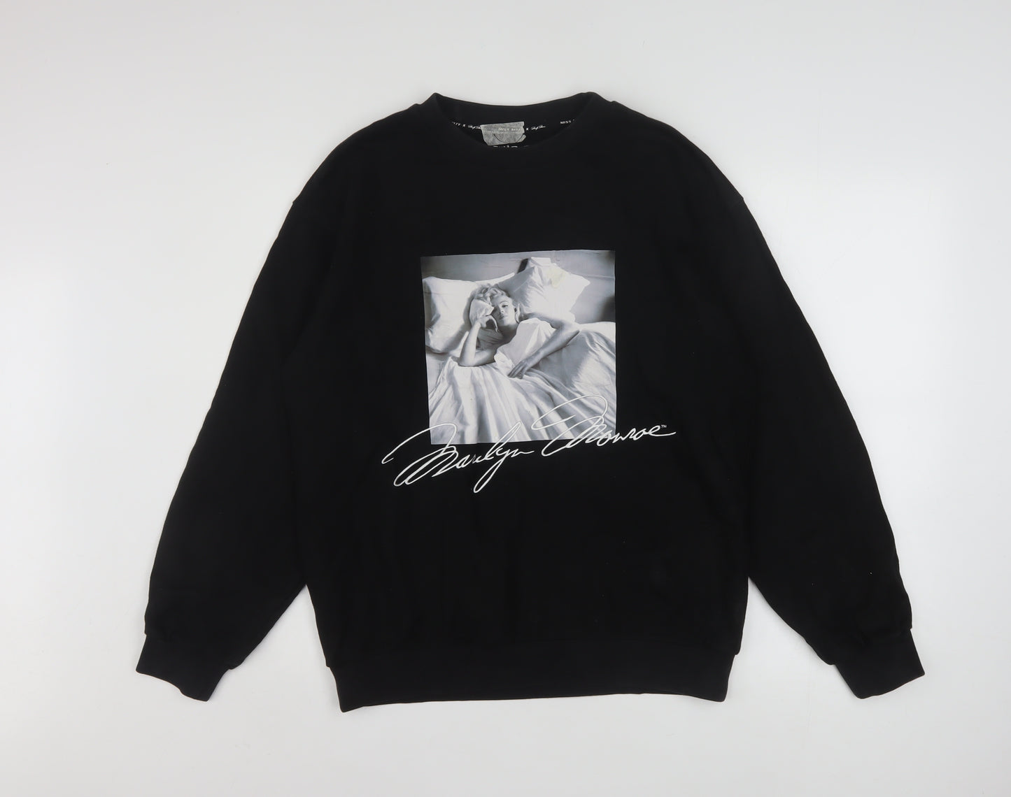 Miss Sixty Womens Black Marilyn Monroe Graphic Sweatshirt Size 8