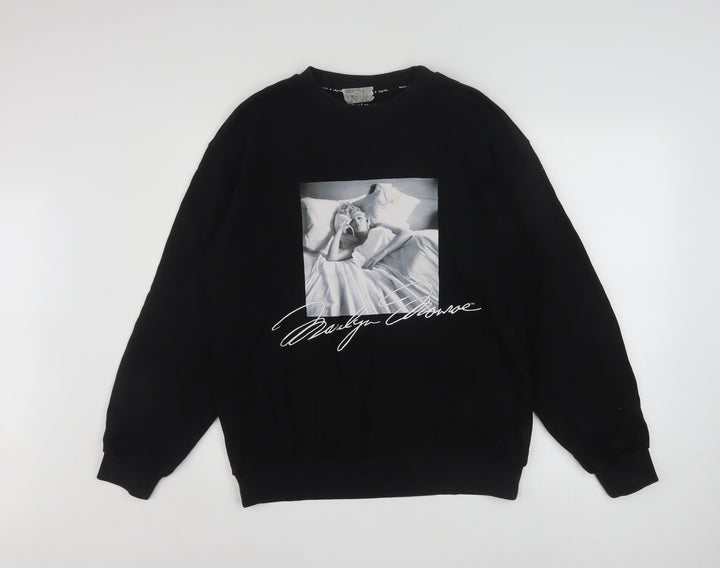 Miss Sixty Womens Black Marilyn Monroe Graphic Sweatshirt Size 8