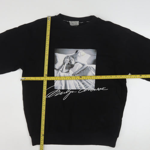 Miss Sixty Womens Black Marilyn Monroe Graphic Sweatshirt Size 8