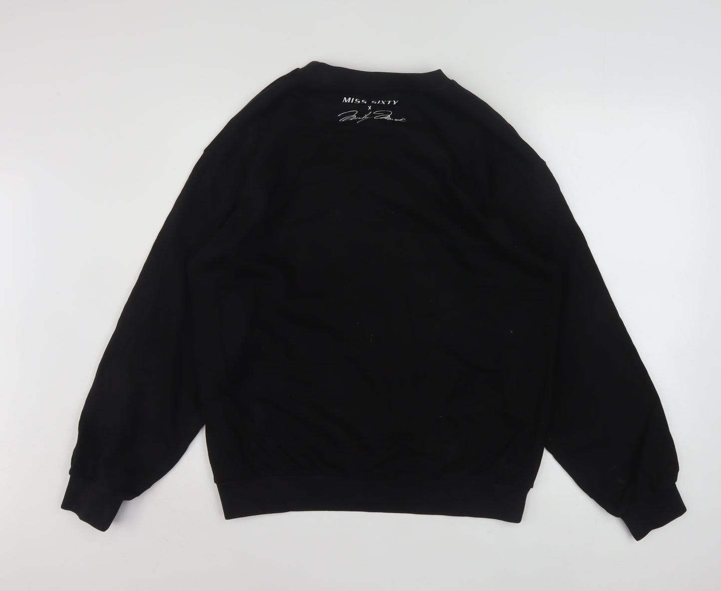 Miss Sixty Womens Black Marilyn Monroe Graphic Sweatshirt Size 8