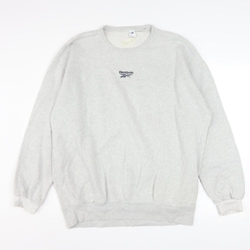 Reebok Men's Grey Crew Neck Pullover Sweatshirt Size M