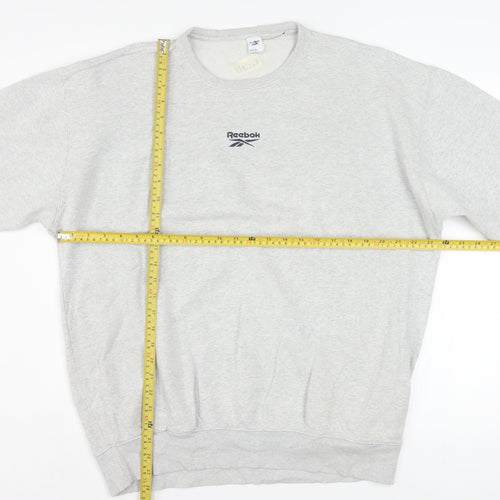 Reebok Men's Grey Crew Neck Pullover Sweatshirt Size M
