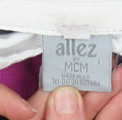 Allez by MCM Mens Purple Navy Striped Rugby Shirt Size L 42in Cotton
