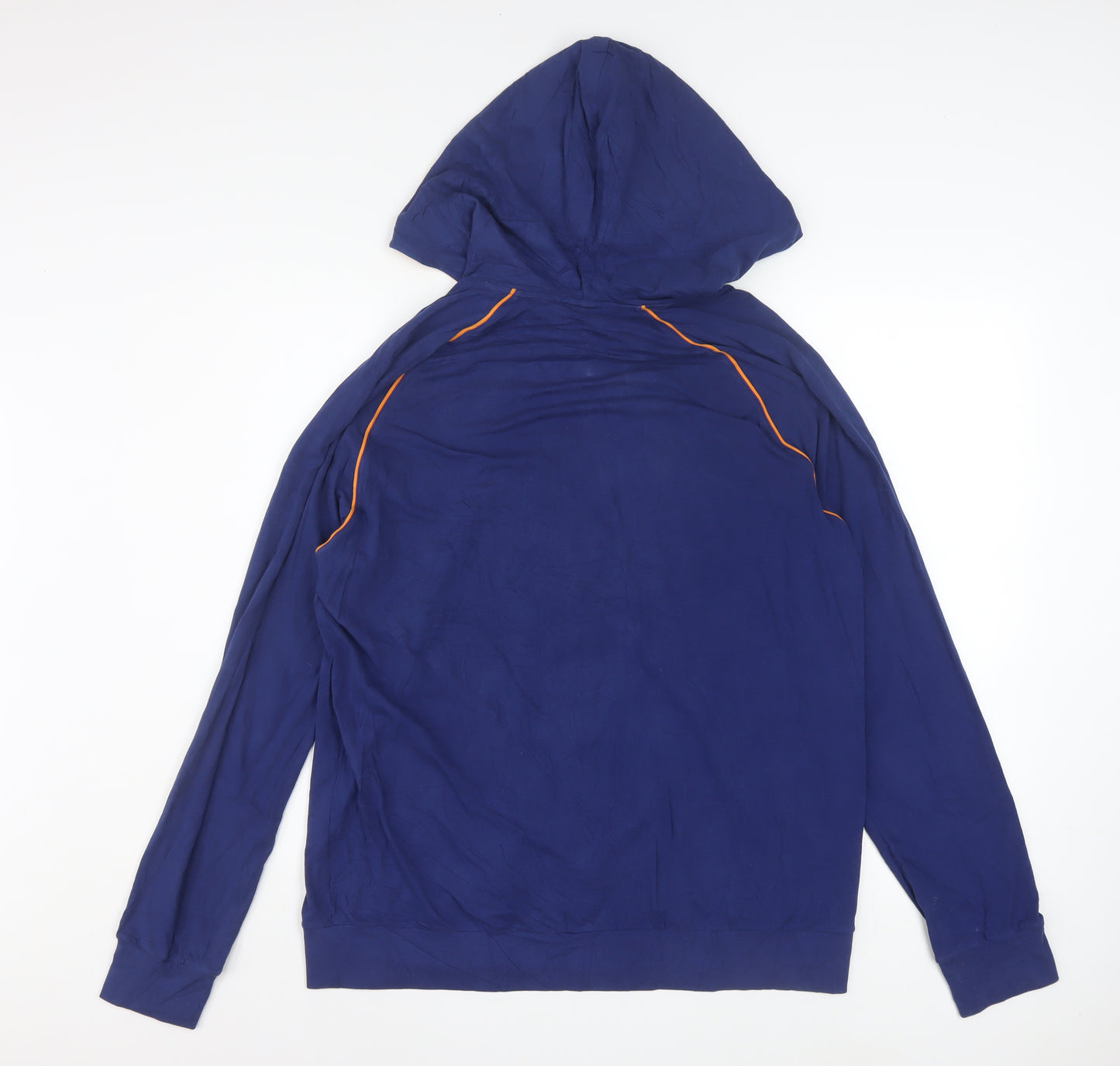 Hugo Boss Men's Blue Full Zip Hoodie L Lightweight Hooded Sweatshirt