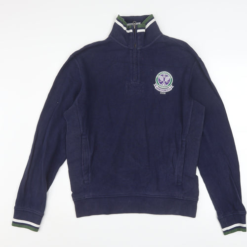 Polo Ralph Lauren Men’s Blue 1/4 Zip Wimbledon Sweatshirt Size S