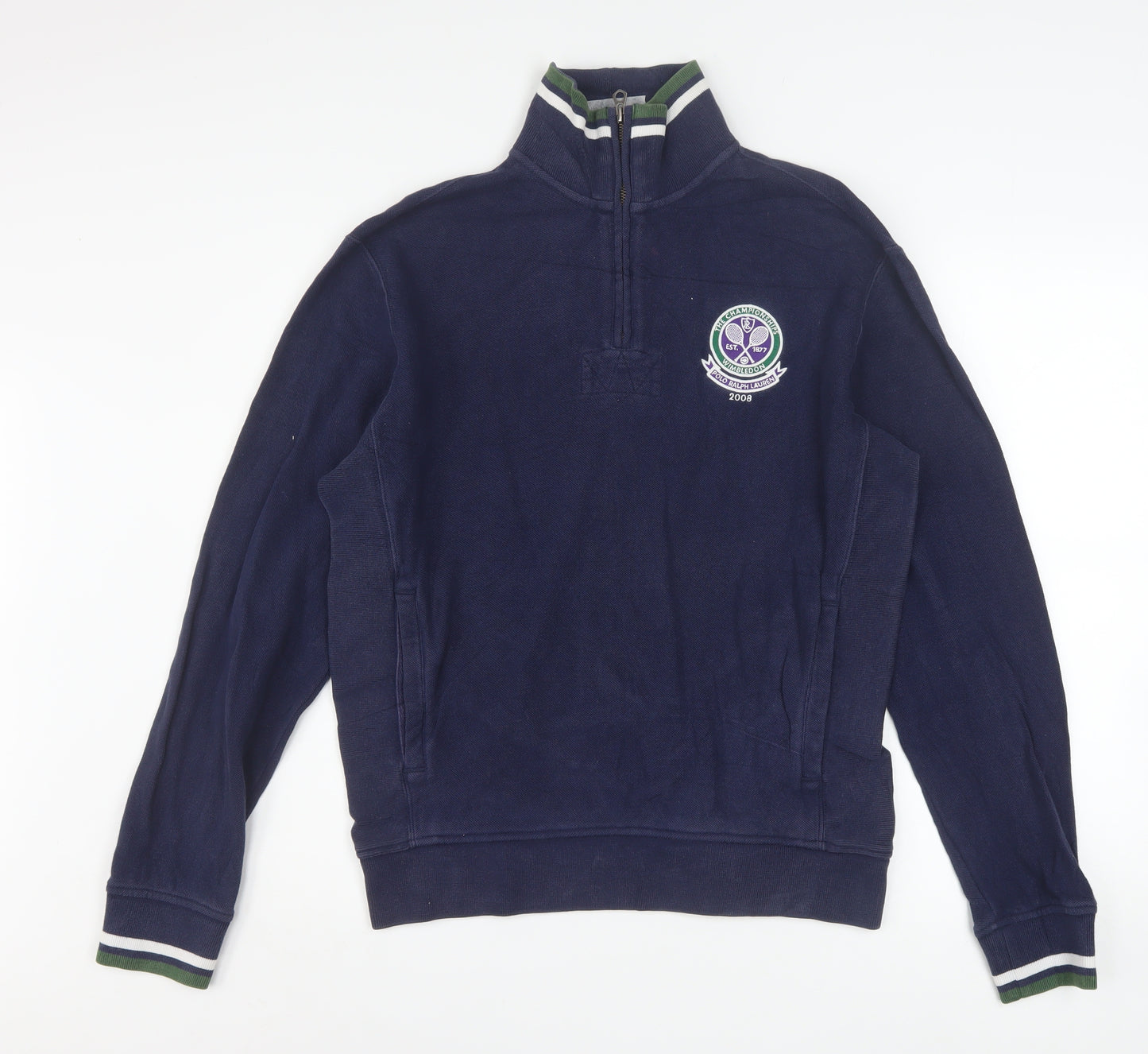 Polo Ralph Lauren Men’s Blue 1/4 Zip Wimbledon Sweatshirt Size S