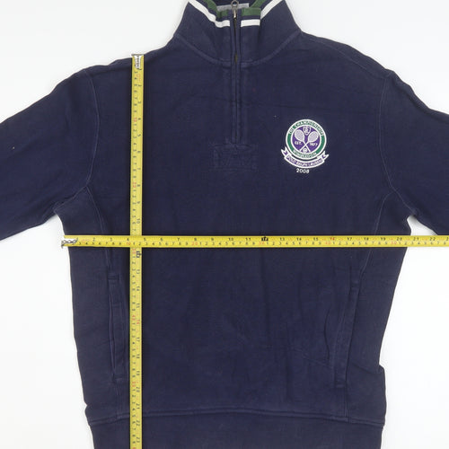 Polo Ralph Lauren Men’s Blue 1/4 Zip Wimbledon Sweatshirt Size S
