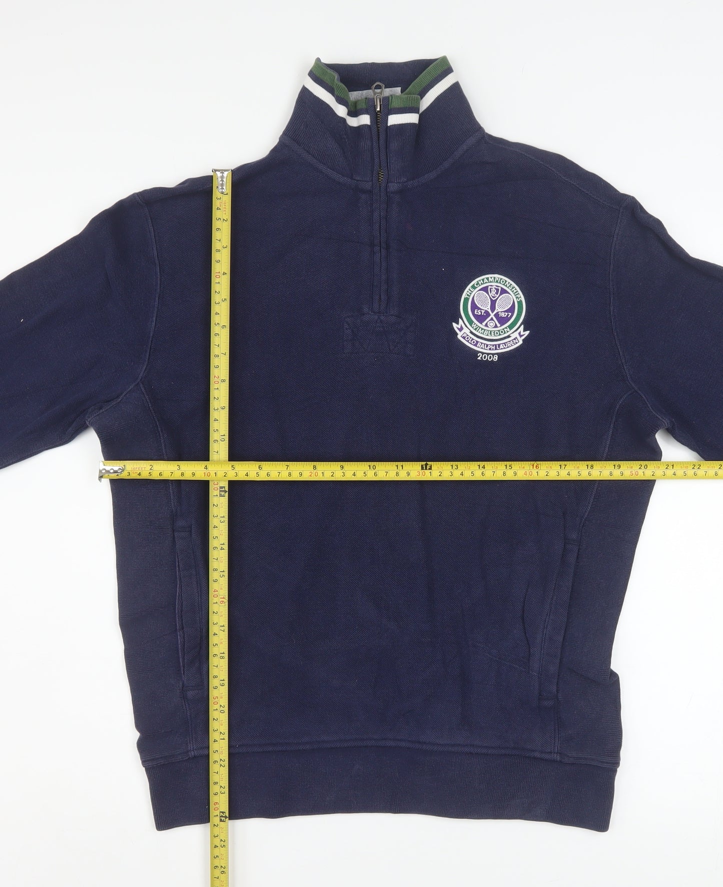 Polo Ralph Lauren Men’s Blue 1/4 Zip Wimbledon Sweatshirt Size S