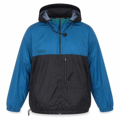 Columbia Women’s Blue Black S Hooded Windbreaker Jacket
