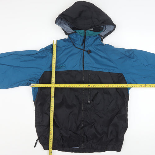 Columbia Women’s Blue Black S Hooded Windbreaker Jacket
