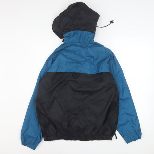 Columbia Women’s Blue Black S Hooded Windbreaker Jacket