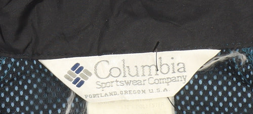 Columbia Women’s Blue Black S Hooded Windbreaker Jacket