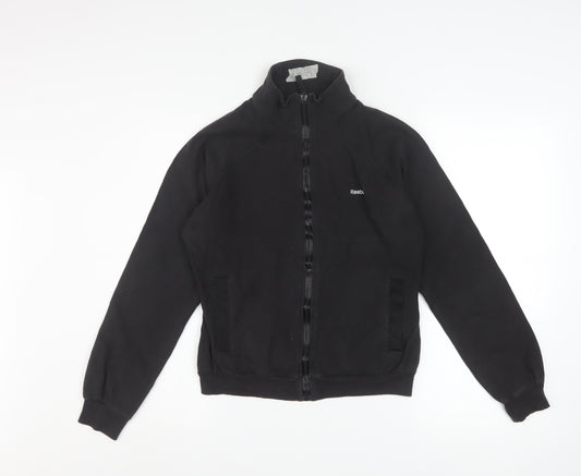 Reebok Women's Black Size 12 Track Jacket Full Zip Sportswear
