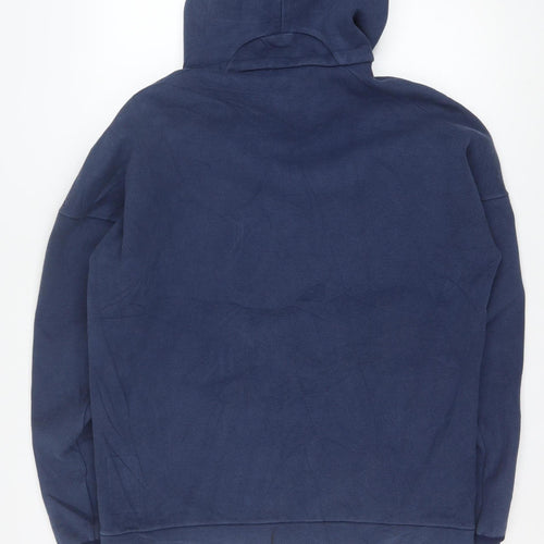Adidas Men Blue Full Zip Fleece Hoodie L Sportswear