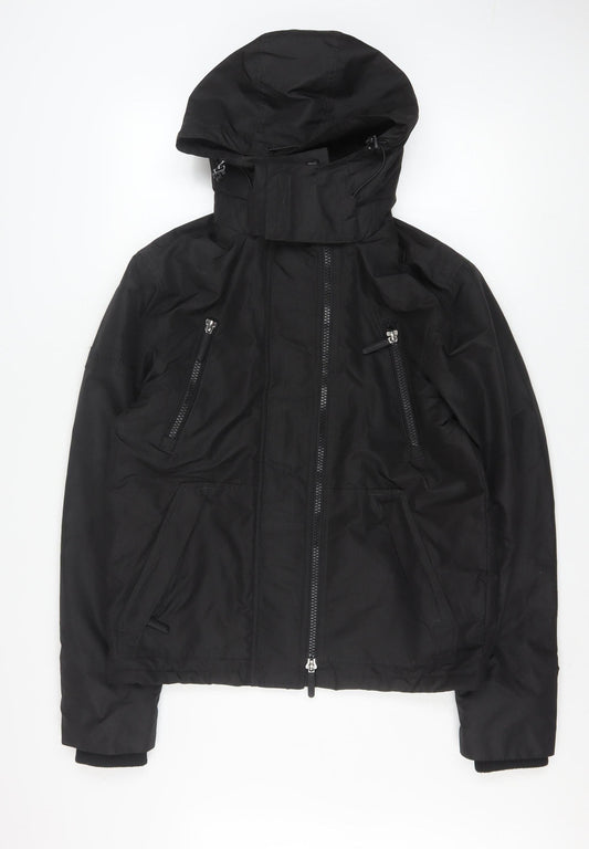Superdry Men's Black Wind Yachter Hooded Windbreaker Jacket Size M