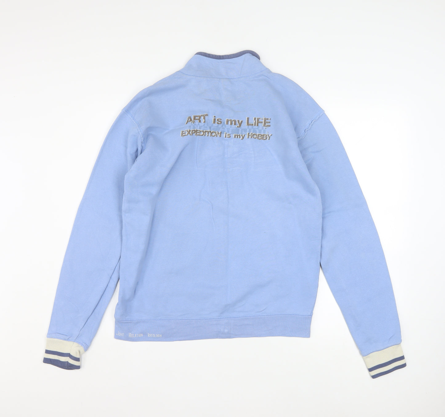 Napapijri Womens Blue Cotton Full Zip Track Jacket Size 14