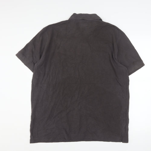 Hugo Boss Men's Brown Pima Cotton XL Polo Shirt