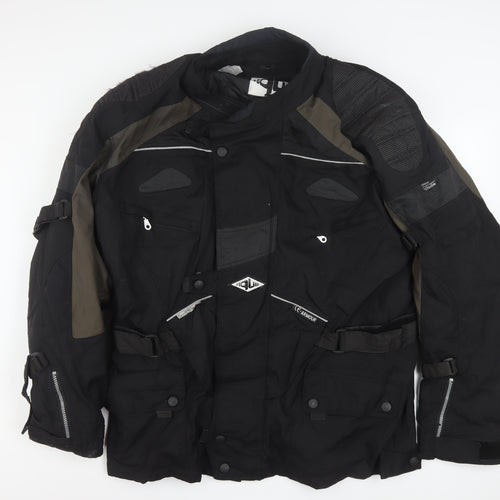 B-Square Men Black 2XL Motorcycle Jacket Waterproof Lined Armour