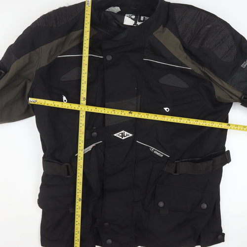 B-Square Men Black 2XL Motorcycle Jacket Waterproof Lined Armour
