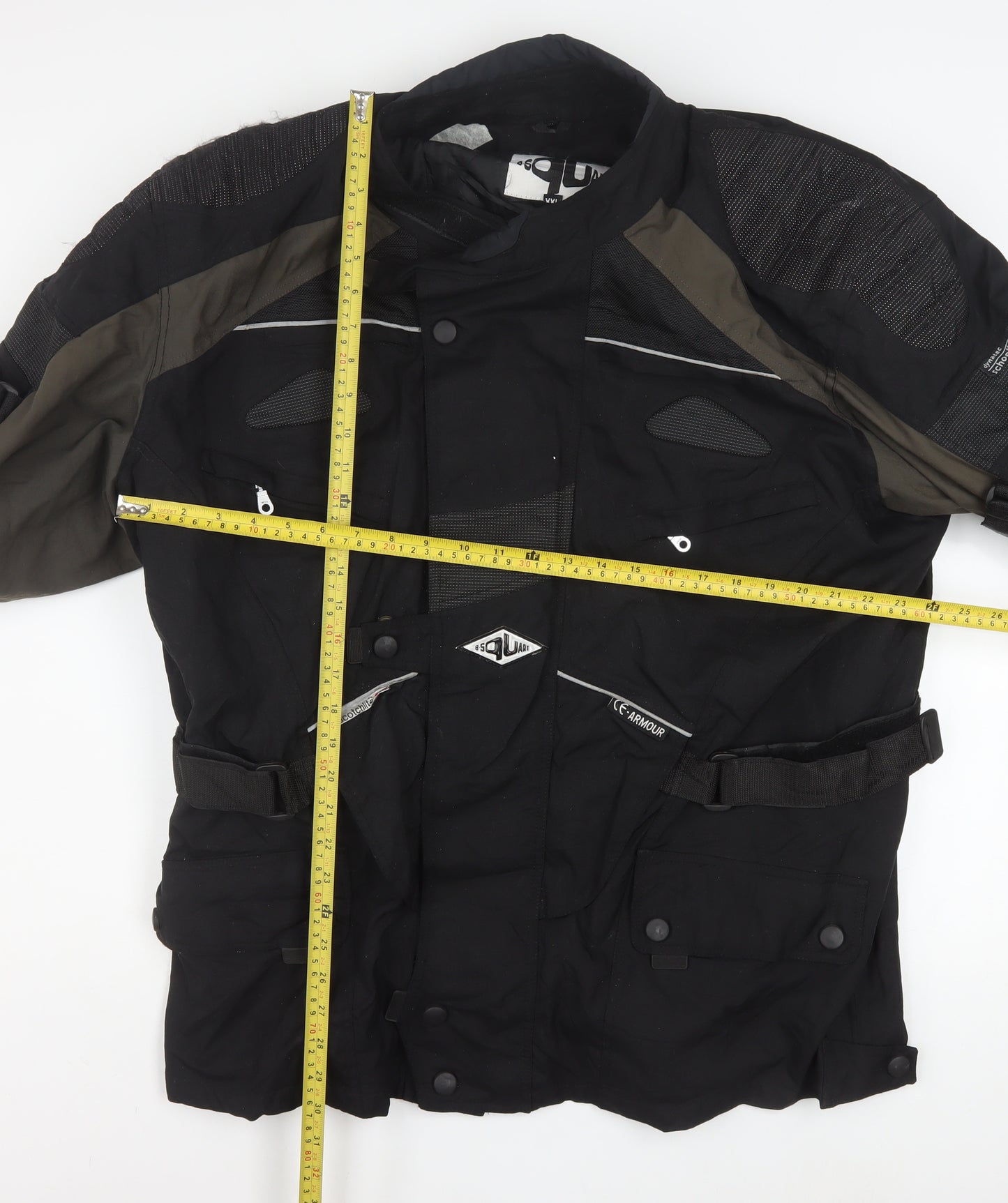 B-Square Men Black 2XL Motorcycle Jacket Waterproof Lined Armour