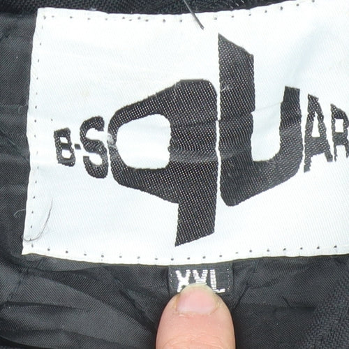 B-Square Men Black 2XL Motorcycle Jacket Waterproof Lined Armour