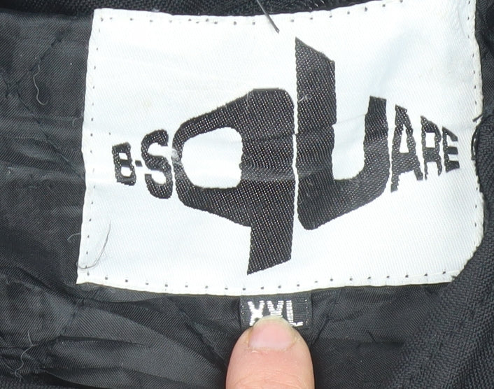 B-Square Men Black 2XL Motorcycle Jacket Waterproof Lined Armour