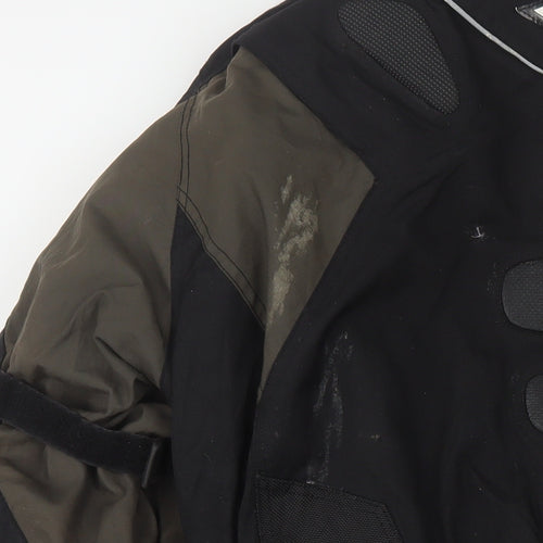 B-Square Men Black 2XL Motorcycle Jacket Waterproof Lined Armour