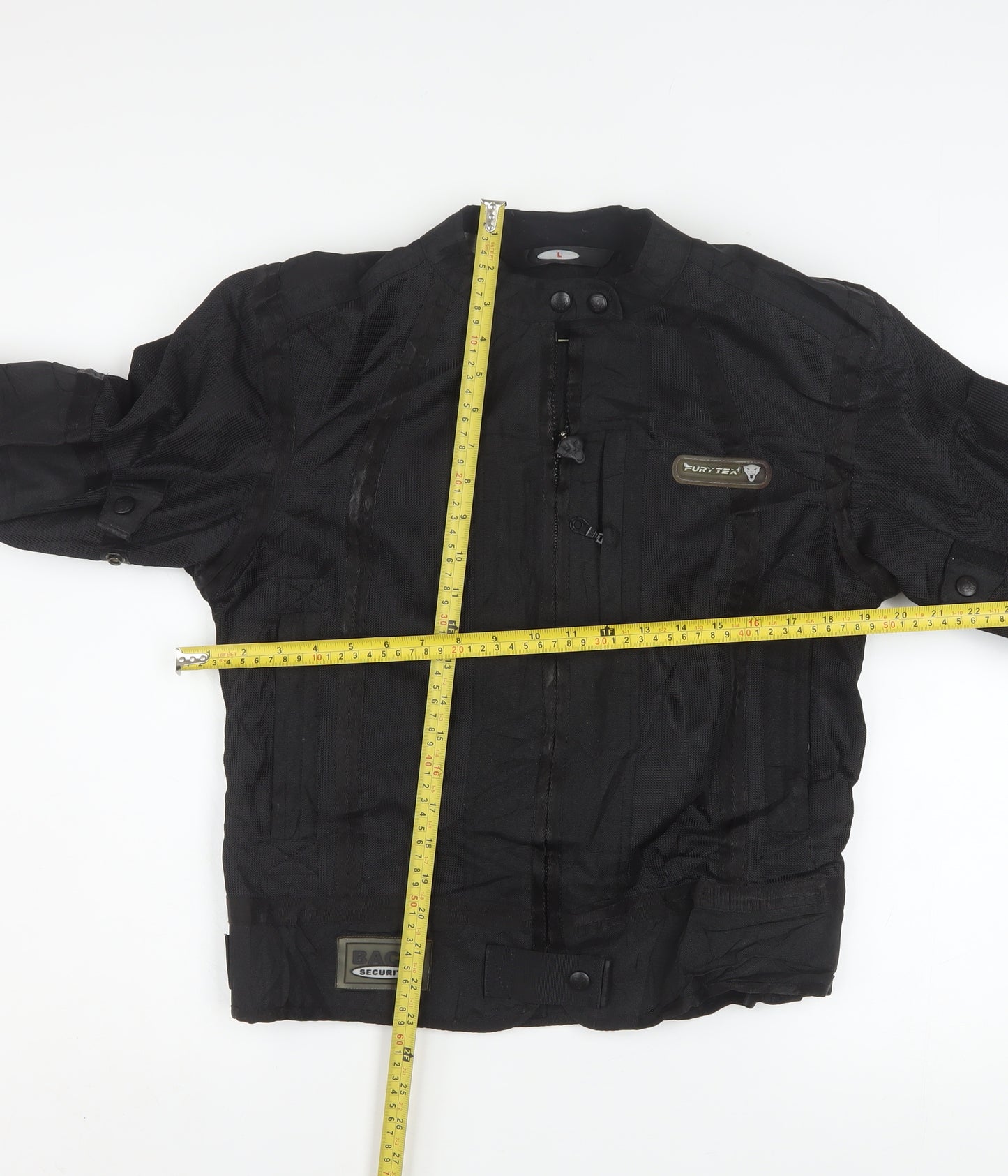 Furygan Womens Black Motorcycle Jacket L Mesh Textile Riding Gear