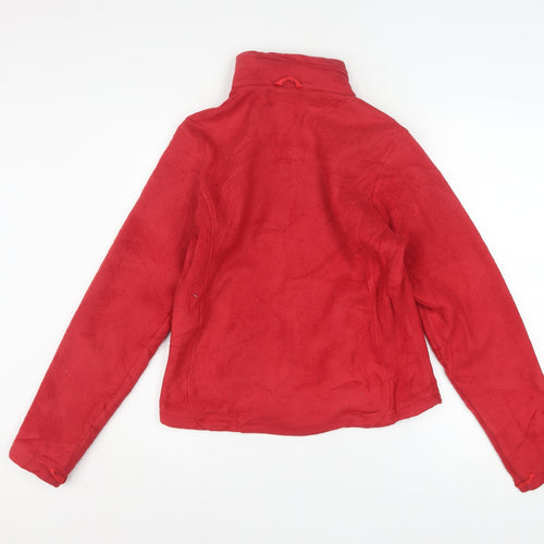 Jack Wolfskin Womens Red Fleece Full Zip Outdoor Jacket Size 10