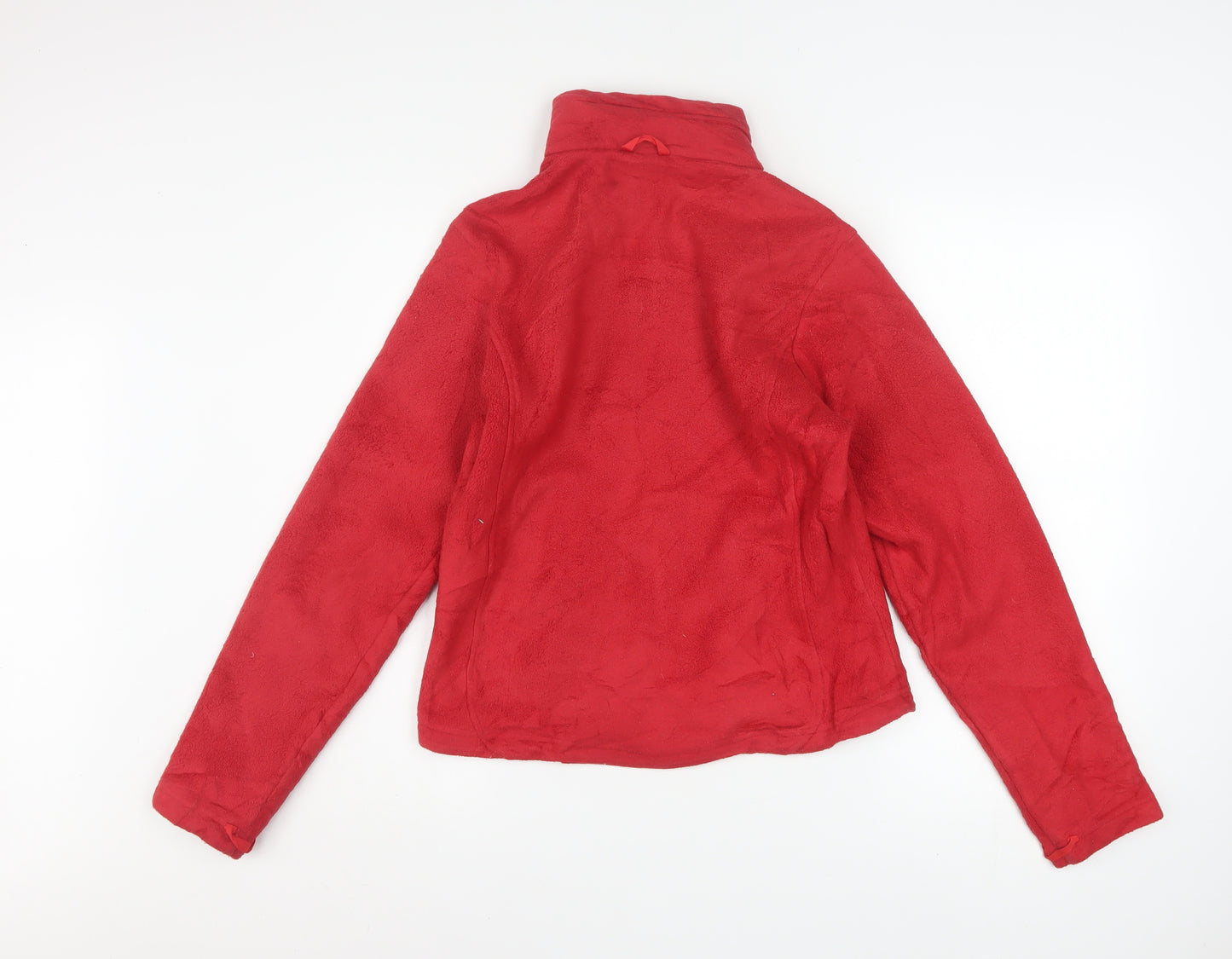 Jack Wolfskin Womens Red Fleece Full Zip Outdoor Jacket Size 10