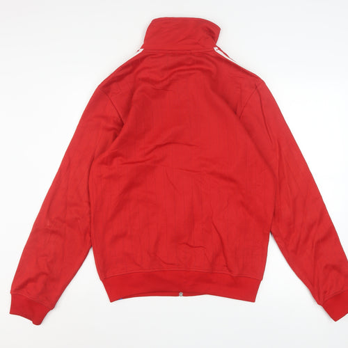 Adidas Mens Red Track Jacket M Regular Fit Full Zip Activewear