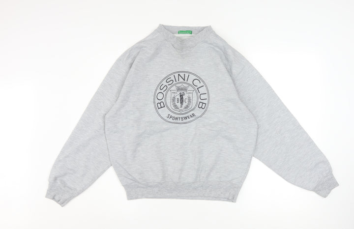Bossini Women Grey Crew Neck Pullover Sweatshirt M
