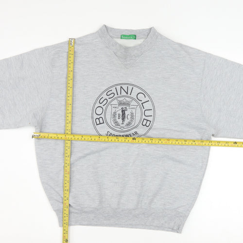 Bossini Women Grey Crew Neck Pullover Sweatshirt M
