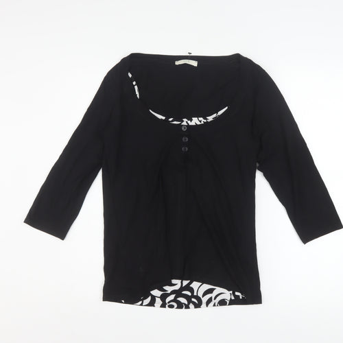 Marks and Spencer Women Black 3/4 Sleeve Camisole Blouse Size 14