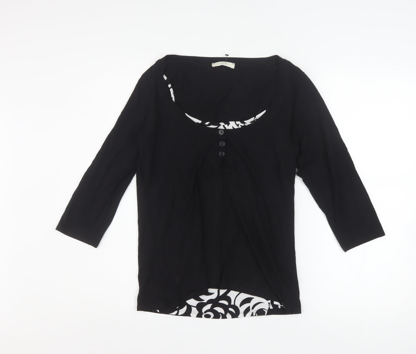 Marks and Spencer Women Black 3/4 Sleeve Camisole Blouse Size 14